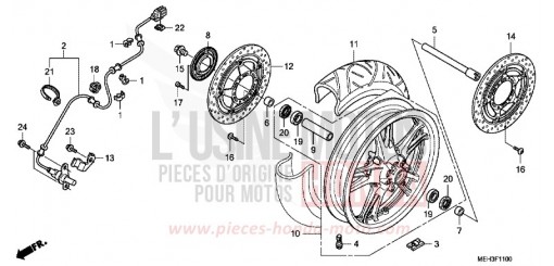 FRONT WHEEL NSA700A8 de 2008